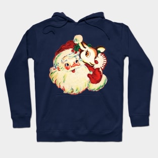 Glitter Santa and Rudolph Hoodie